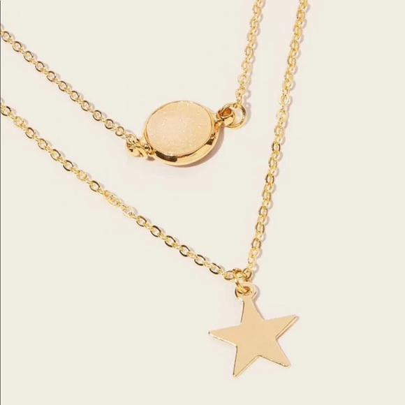 3/$30 Star Layered Chain Necklace - Picture 4 of 5